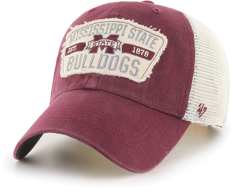 ‘47 Men's Mississippi State Bulldogs Maroon Crawford Clean Up Adjustable Hat