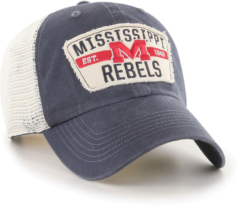 ‘47 Men's Ole Miss Rebels Blue Crawford Clean Up Adjustable Hat