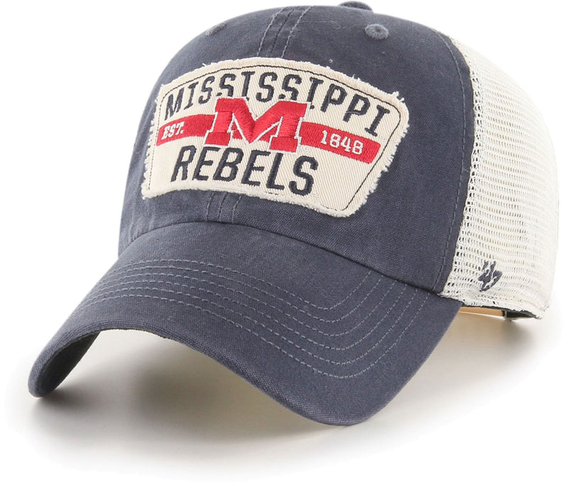 ‘47 Men's Ole Miss Rebels Blue Crawford Clean Up Adjustable Hat