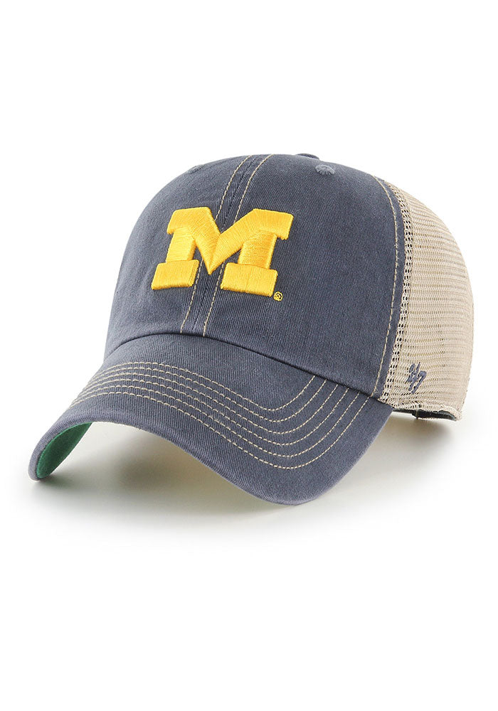 47 Michigan Wolverines Trawler Adjustable Hat - Navy Blue 