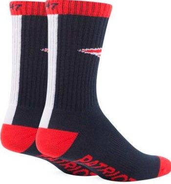 New England Patriots - Blue Performance Bolt Crew Socks