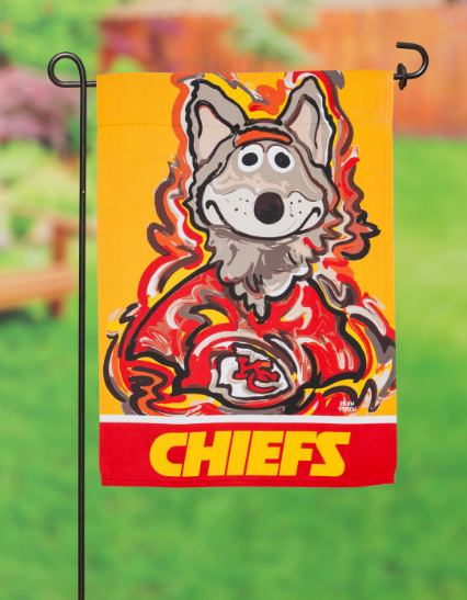 Kansas City Chiefs - Suede GDN Logo Outdoor Garden Flag