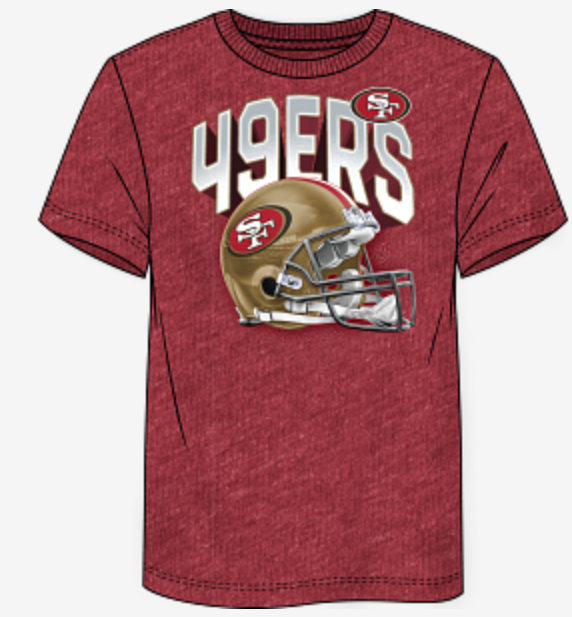 San Francisco 49ers - Men's Iconic Tri-Blend End Around T-Shirt