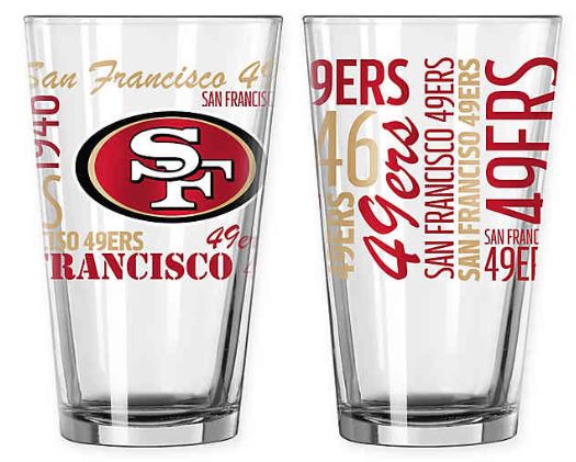 San Francisco 49ers 16 oz. Pint Glass