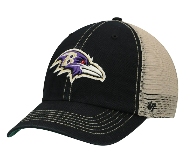 Baltimore Ravens - Trucker Clean Up Snapback Hat, 47 Brand