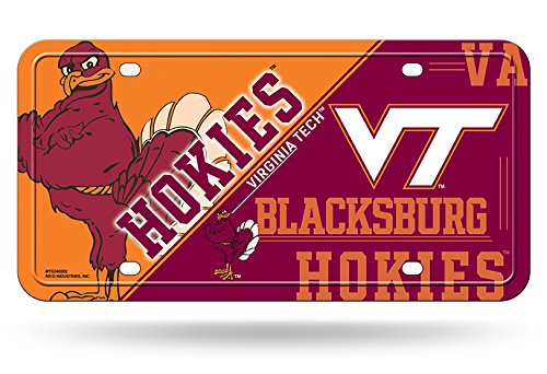 NCAA Virginia Tech Hokies Metal License Plate Tag