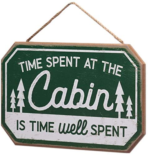 Cabin Time Well Spent Hanging Wood Wall Decor