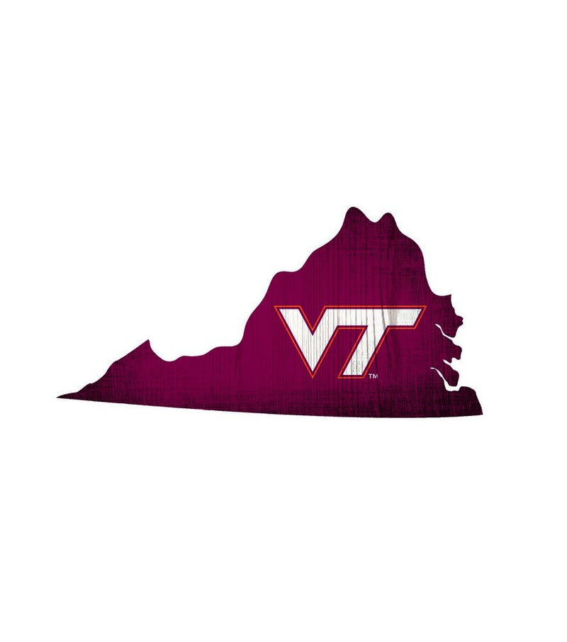 Virginia Tech Hokies - Team Color Logo State Sign