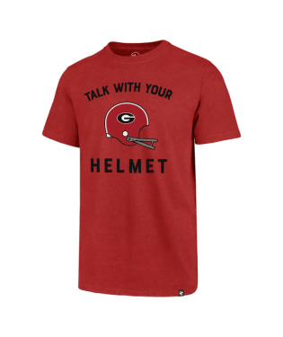 Georgia Bulldogs - Vin Red Regional Club Talk with Your Helmet T-Shirt