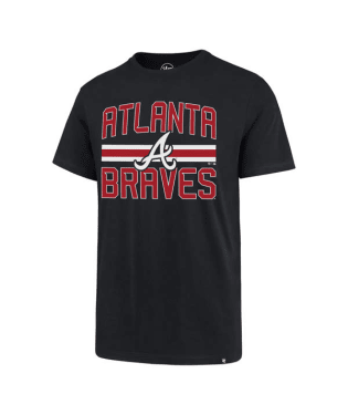 Atlanta Braves - Fall Navy Center Stripe Super Rival T-Shirt
