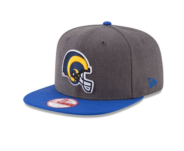 Los Angeles Rams - Heather Graphite Snapback 9Fifty Hat, New Era