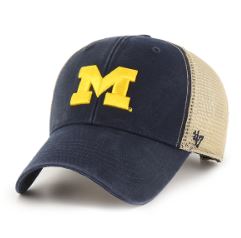 Michigan Wolverines - Navy Flagship Wash MVP Hat, 47 Brand