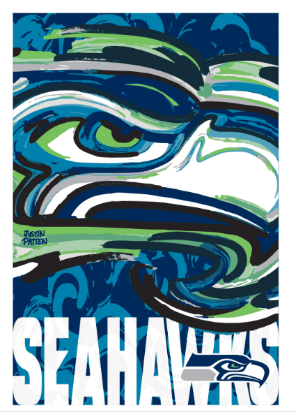 Seattle Seahawks - Suede GDN Logo Outdoor Garden Flag