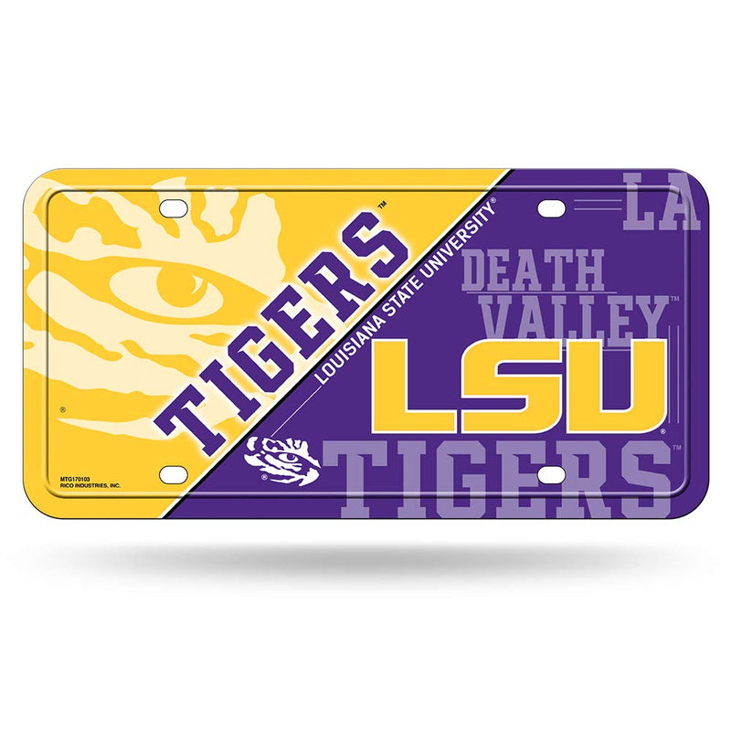 NCAA LSU Tigers Metal License Plate Tag