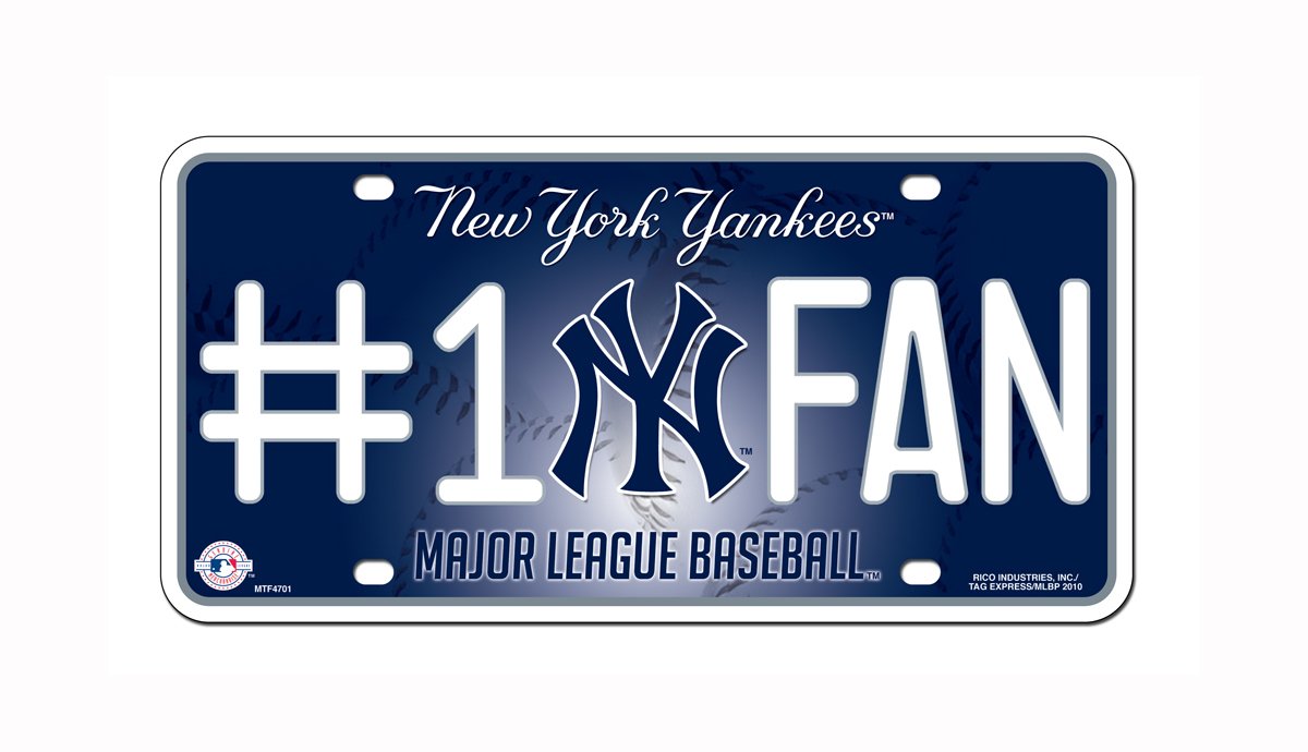 MLB New York Yankees #1 Fan Metal Tag