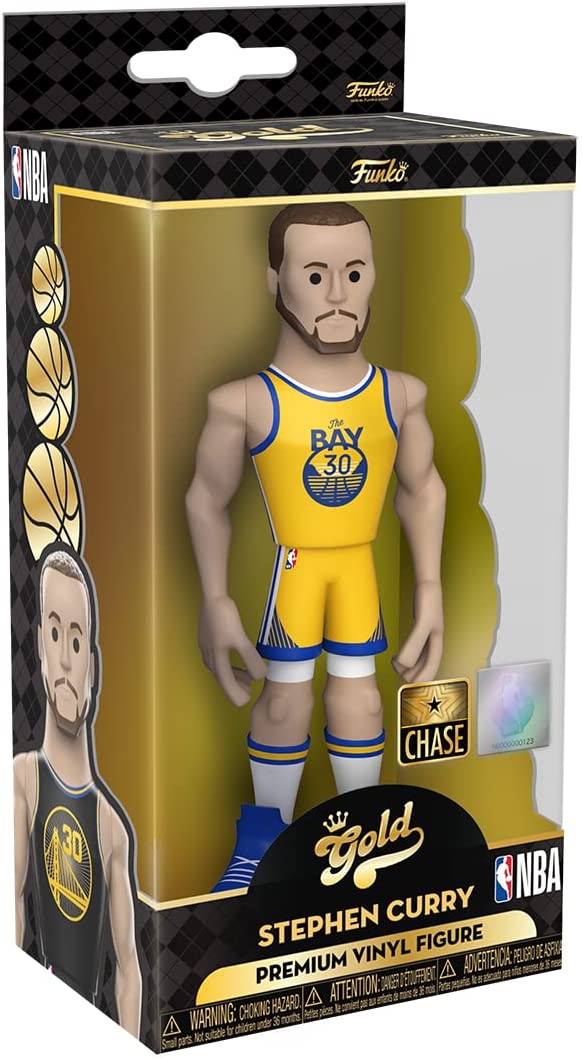 Funko NBA: Golden State Warriors - Steph Curry (City) 5" Gold Figure (with Chase)