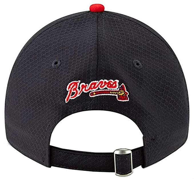 New Era 2019 MLB Atlanta Braves Baseball Cap Hat Road Bat Practice BP 9Twenty Navy/Red