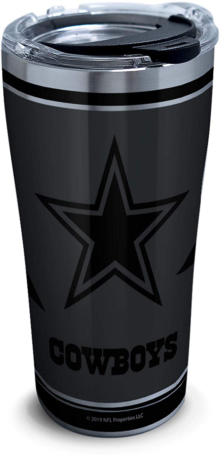 Dallas Cowboys - 20oz Stainless Steel Tumbler with Clear and Black Hammer Lid, Silver