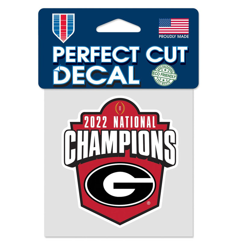 Georgia Bulldogs - 2022 National Champion 4" x 4" Perfect Cut Decal