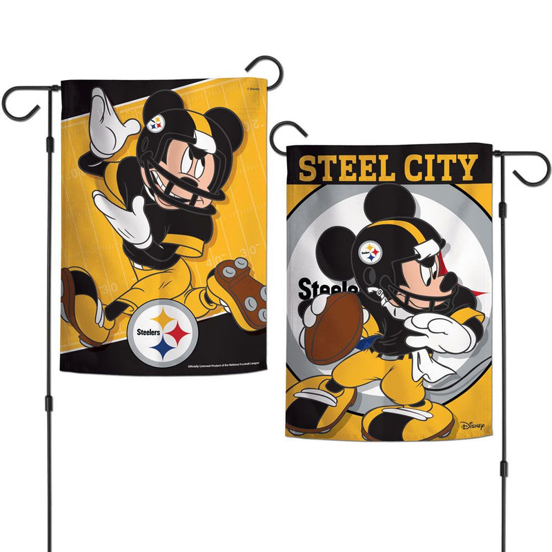 Pittsburgh Steelers - Disney Mickey Mouse Garden Flag