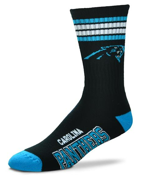 Carolina Panthers - 4 Stripe Deuce Crew Socks