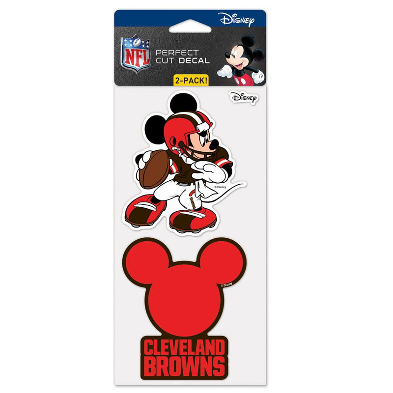 Cleveland Browns - Disney Mickey Mouse Perfect Cut Decal (Set of 2)