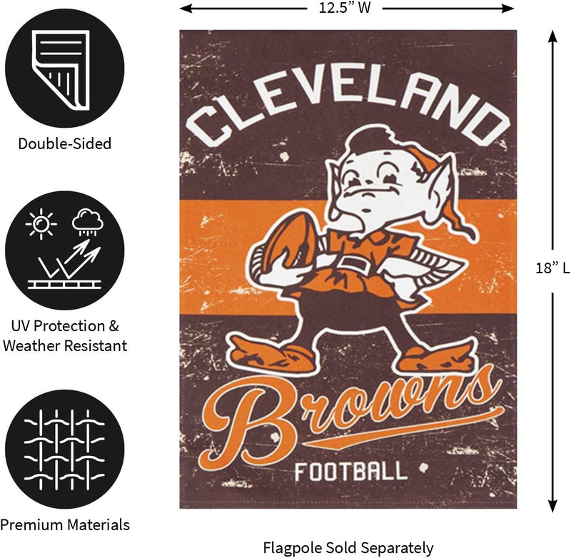 Cleveland Browns - Vintage Linen Outdoor Garden Flag