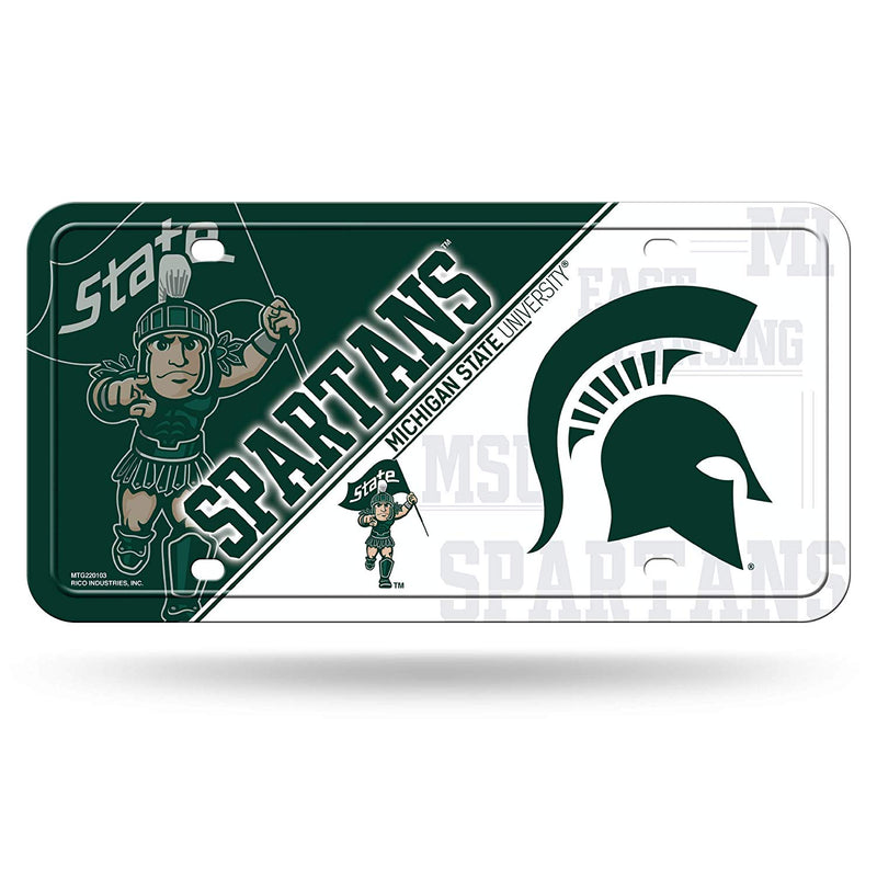 NCAA Michigan State Spartans Metal License Plate Tag