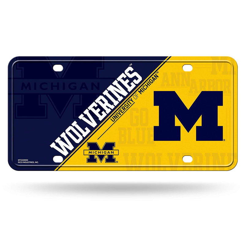 NCAA Michigan Wolverines Metal License Plate Tag