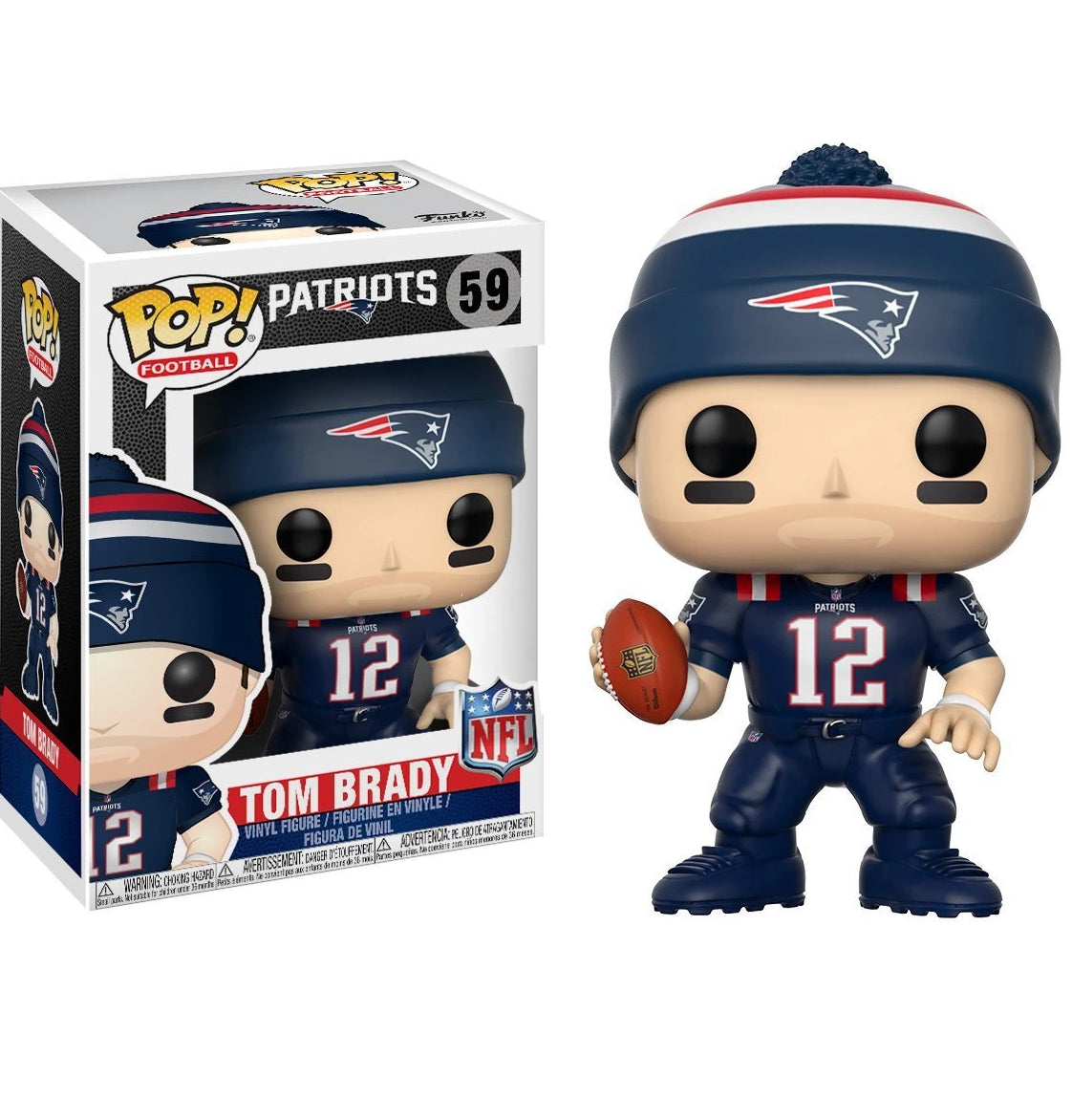 Tom Brady Patriots Color Rush: Funko POP! Football x NFL Vinyl Figure