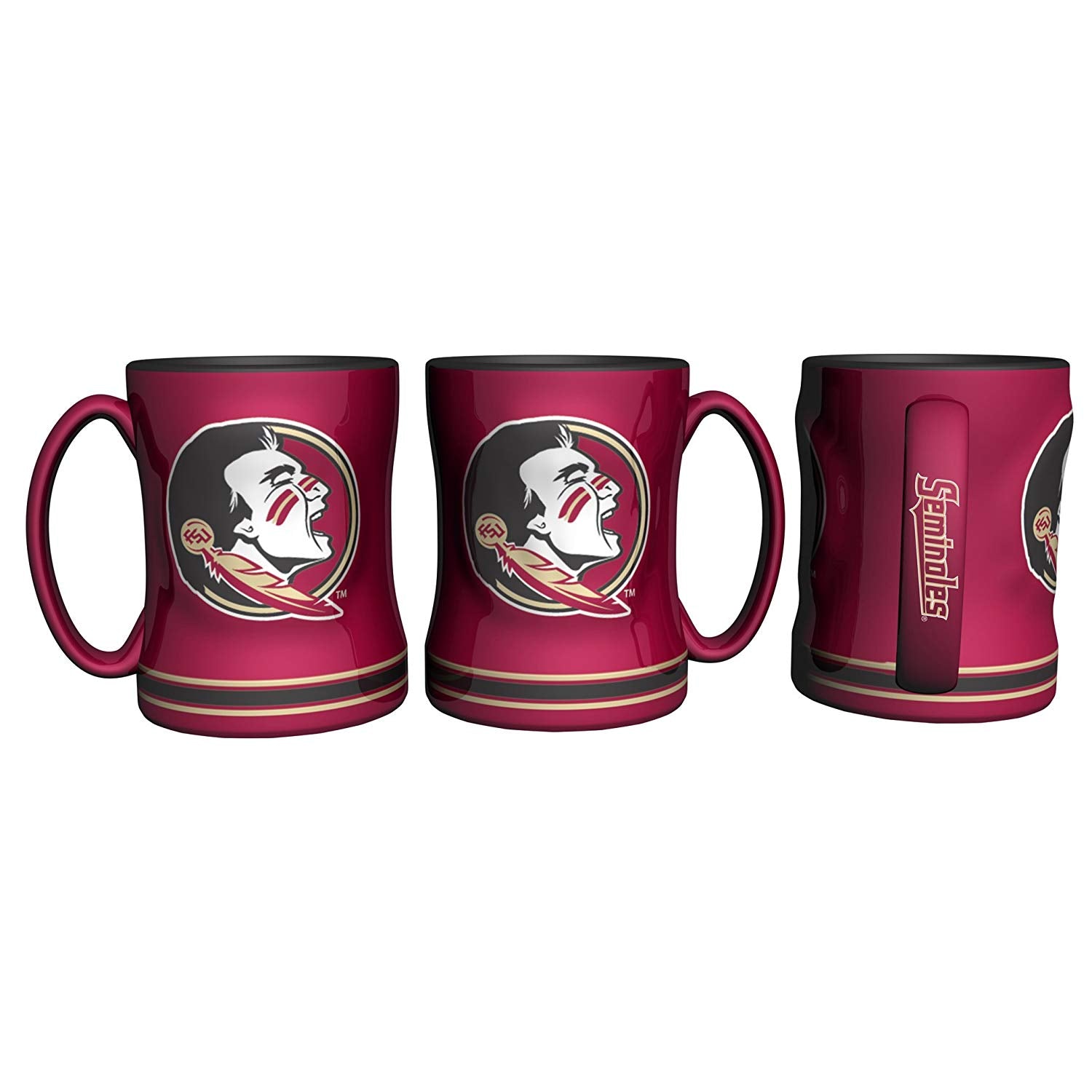 Florida Seminoles Ceramic Relief Coffee Mugs\