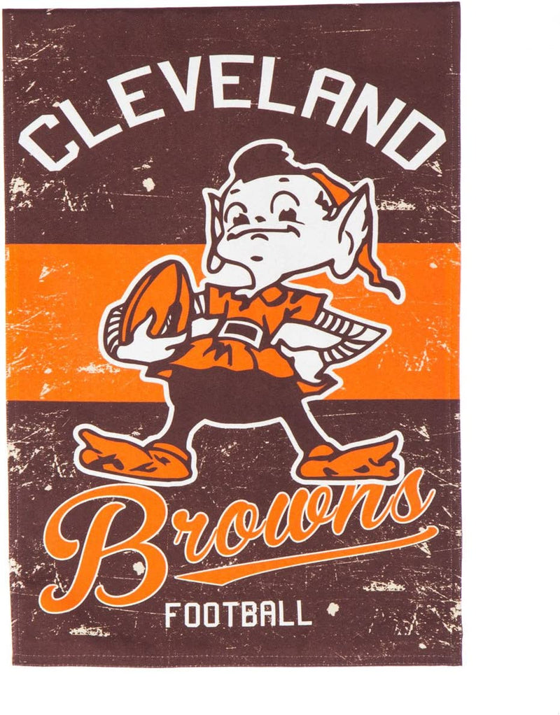 Cleveland Browns - Vintage Linen Outdoor Garden Flag