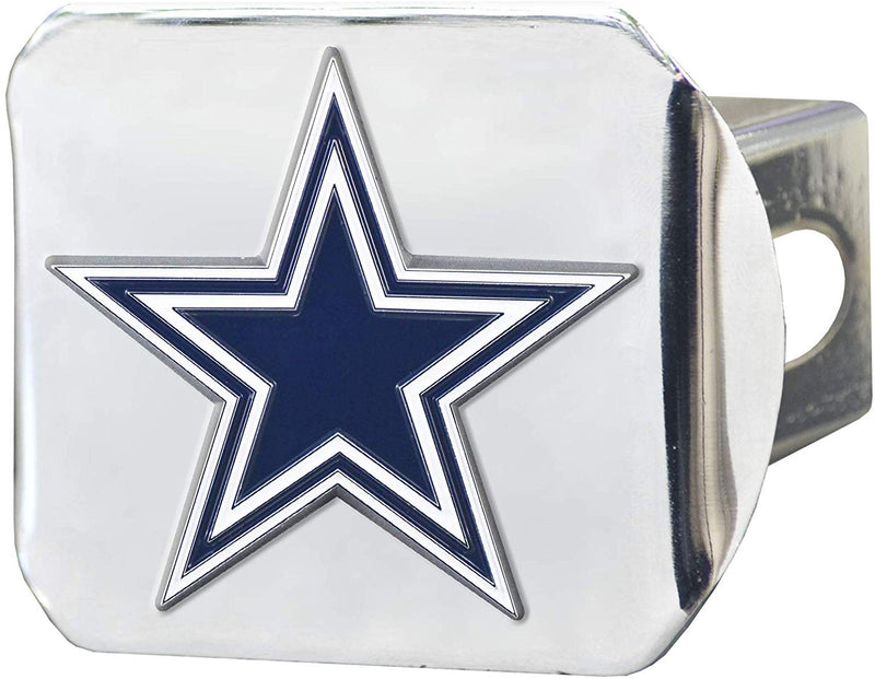 NFL - Dallas Cowboys Hitch Cover - Color on Chrome 3.4"x4"