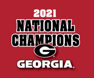 Georgia Bulldogs - 2021 National Champions Red T-Shirt