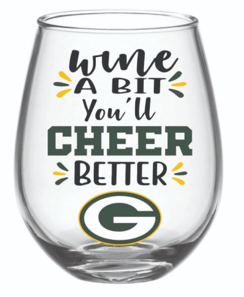 Green Bay Packers - Boxed Stemless 17oz Wine Glass