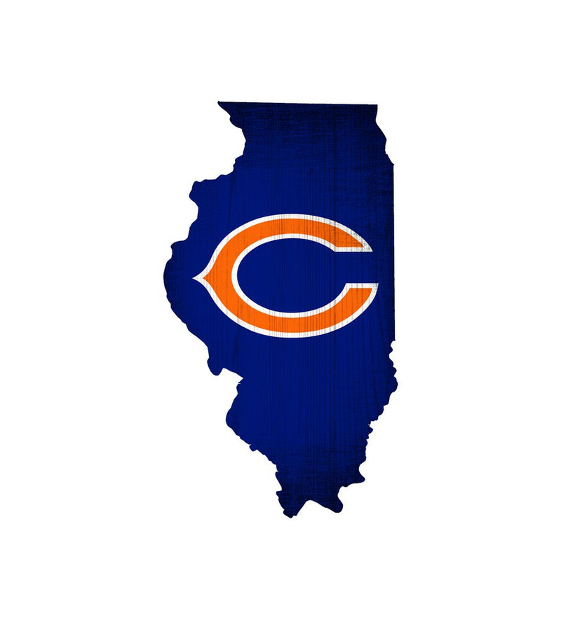 Chicago Bears State Team Color Logo Sign