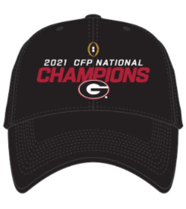 Georgia Bulldogs - 2021 National Champions Clean Up (Relaxed) Black Hat, 47 Brand