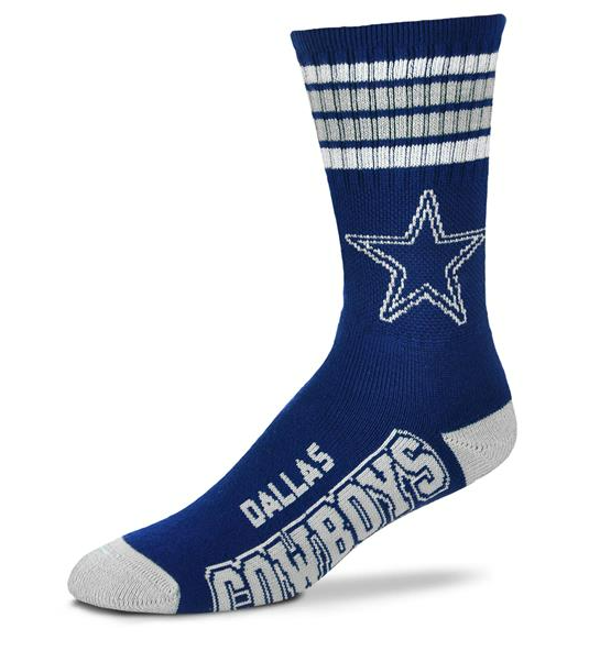 Dallas Cowboys - 4 Stripe Deuce Crew Socks