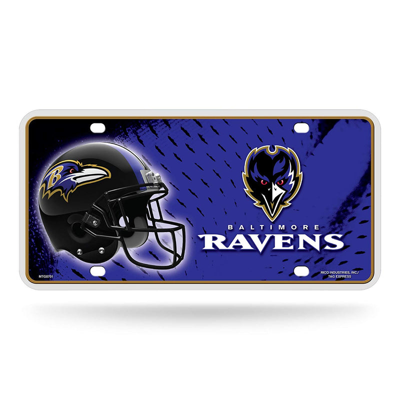 NFL Baltimore Ravens Metal License Plate Tag
