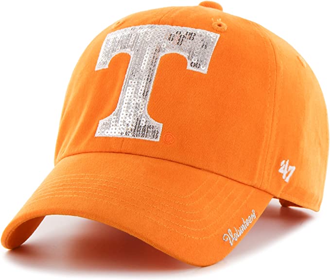 Tennessee Volunteers - Vibrant Orange Sparkle Team Color Clean Up Women's Hat, 47 Brand