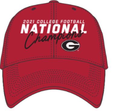 Georgia Bulldogs - 2021 National Champions Clean Up (Relaxed) Red Hat, 47 Brand