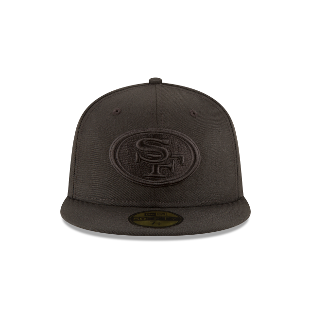 San Francisco 49ers 59Fifty Black On Black Hat