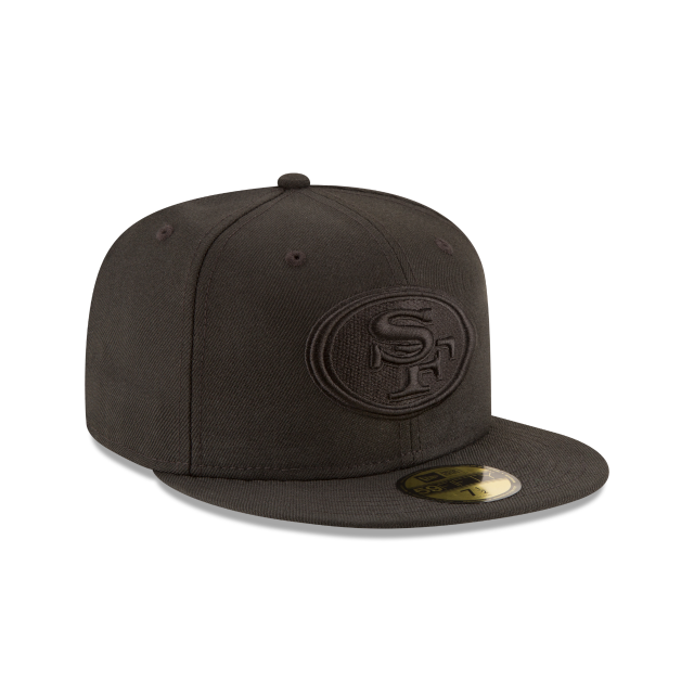 San Francisco 49ers 59Fifty Black On Black Hat