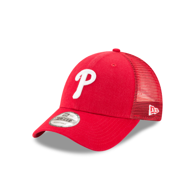Philadelphia Phillies - 9Forty Red Trucker Mesh Adjustable Hat, New Era