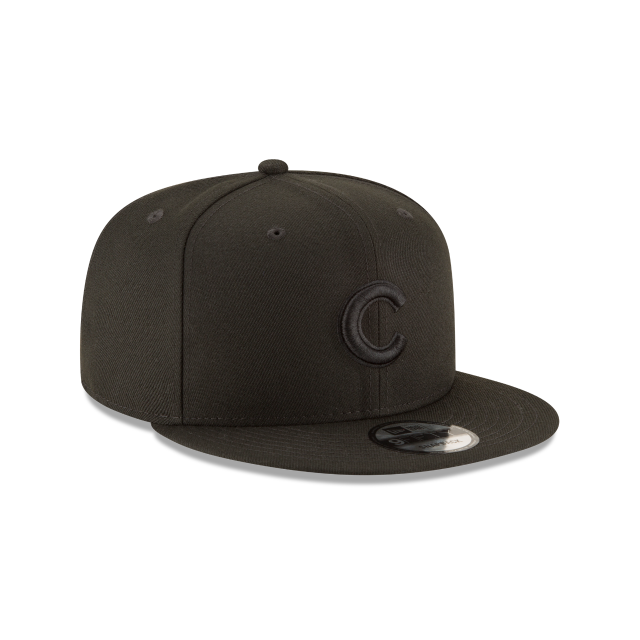 Chicago Cubs - Black on Black 9Fifty Snapback Hat, New Era