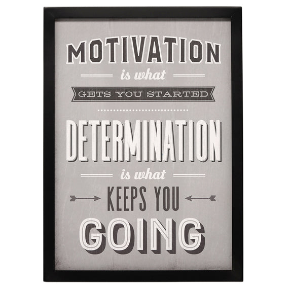 Determination Keeps You Going Rustic Framed Wall Decor