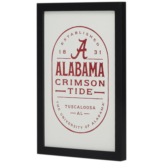 Alabama Crimson Tide - Badge Framed Wood Wall Decor