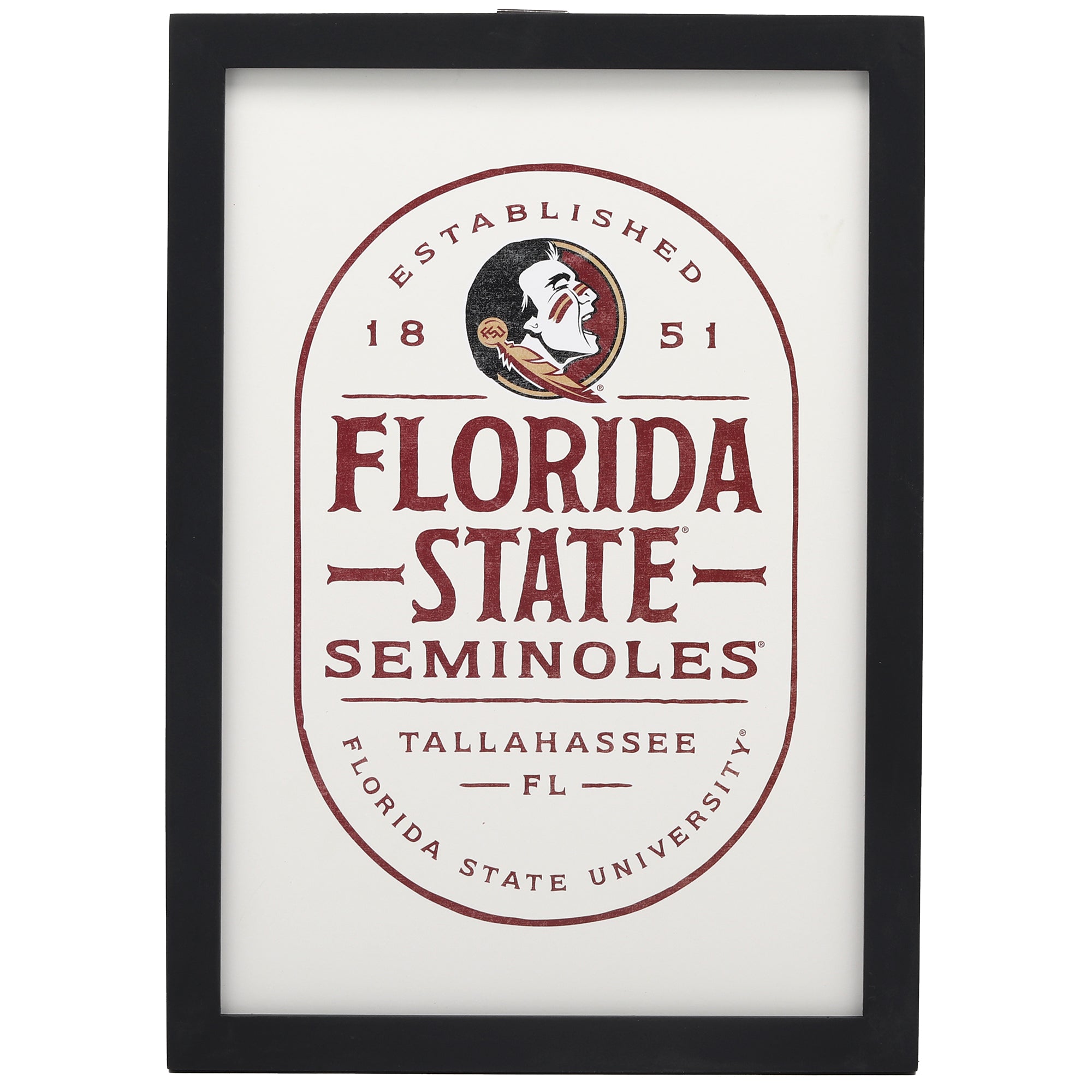Florida State University Badge Framed Wood Wall Décor
