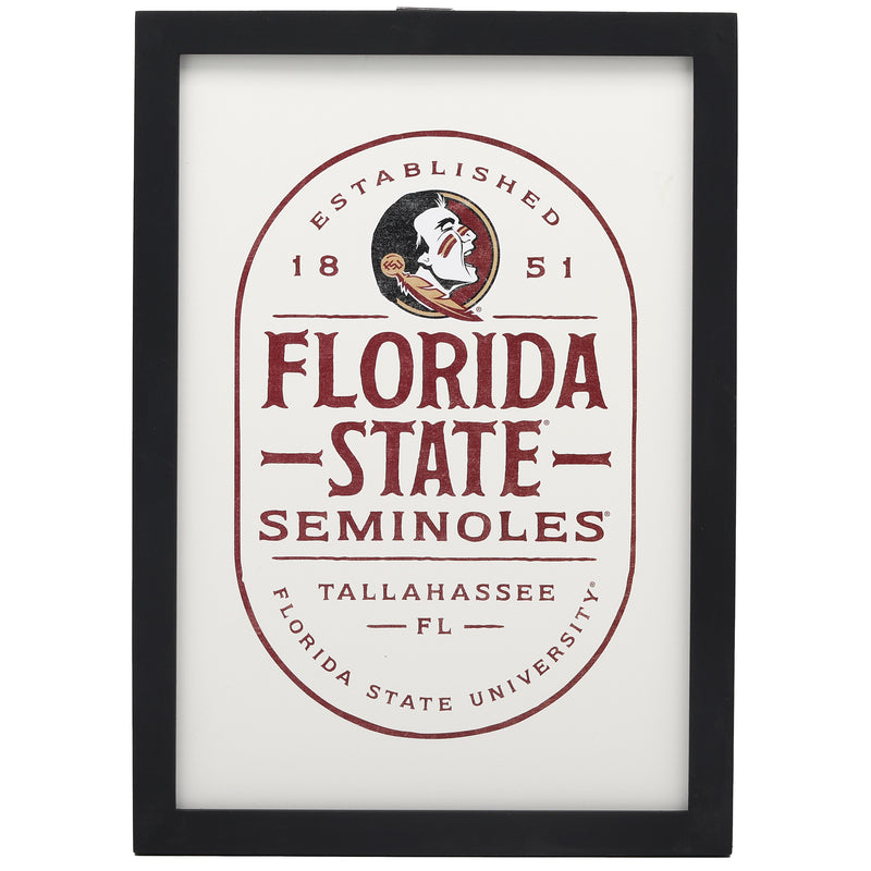 Florida State University Badge Framed Wood Wall Décor