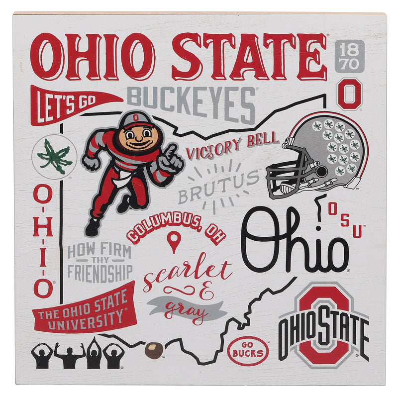 Ohio State University Collage Wood Wall Décor